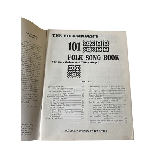 VTG Folksinger’s Folk Song Book East Guitar Hoot Sings Jay Arnold Chord Playing - Picture 4 of 7
